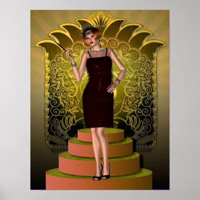 KRW Pending on Ritz Deco Flapper II Poster (Framsidan)