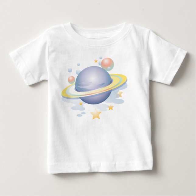 Krw-planet och stjärnor t-shirt (Framsida)