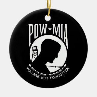 KRW POW/MIA dubblerar sidprydnaden Julgransprydnad Keramik