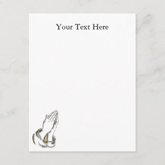 KRW Praying Händer 5.25x5.25 Blå Anpassningsbar Inbjudningar