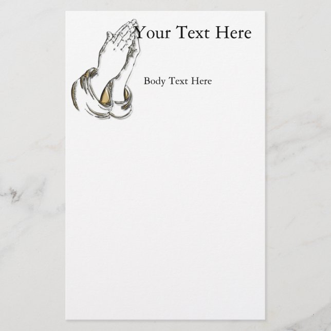 KRW Praying Händer Medium Flyer-mall Flygblad (Framsidan)