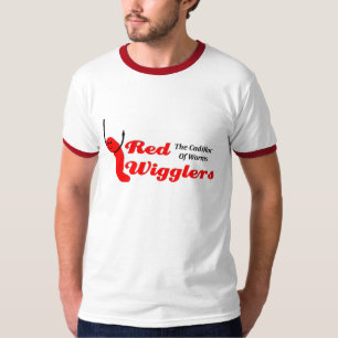KRW röda Wigglers Cadillacen av maskar Tee Shirt