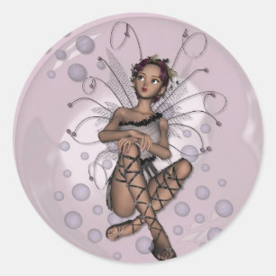 KRW Rosa Bubble Fairy Runt Klistermärke