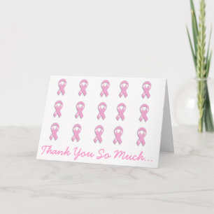 KRW Rosa Ribbon - Tack Så mycket Kort