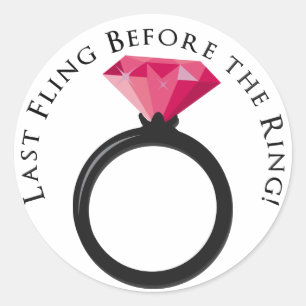 KRW:s sista färd före Ring Rosa Black Sticker Runt Klistermärke