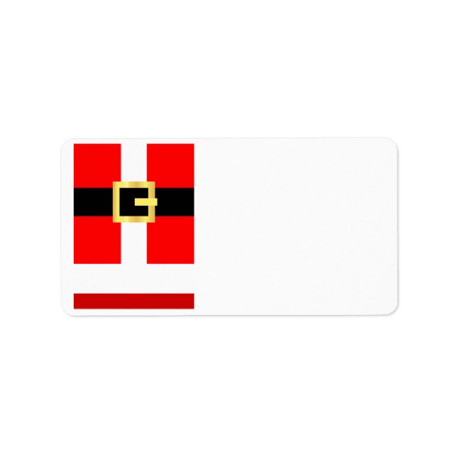 KRW Santa Kostym, tom juladressetikett Adressetikett (Framsidan)