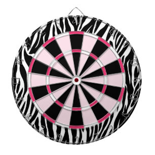 Krw-sebrasvart och för rosor Dartboard flickaktig Piltavla