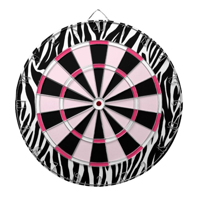 Krw-sebrasvart och för rosor Dartboard flickaktigt Piltavla (Framsidan)
