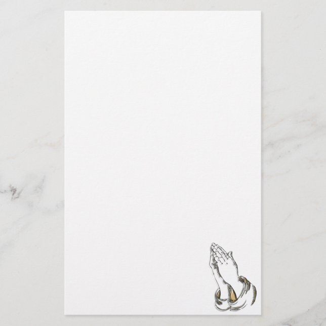 KRW som ber händerbrevpapper Brevpapper (Framsida)