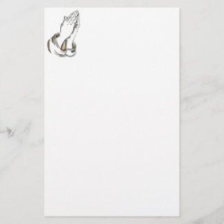 KRW som ber händerbrevpapper Brevpapper