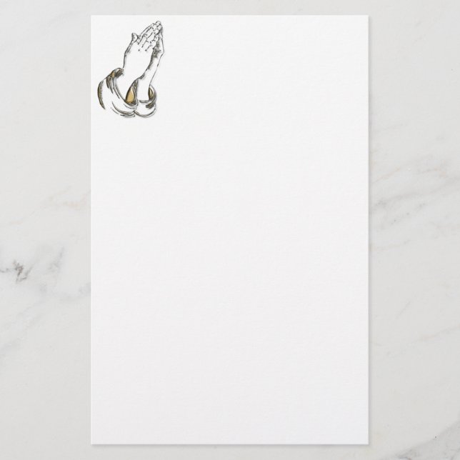 KRW som ber händerbrevpapper Brevpapper (Framsida)