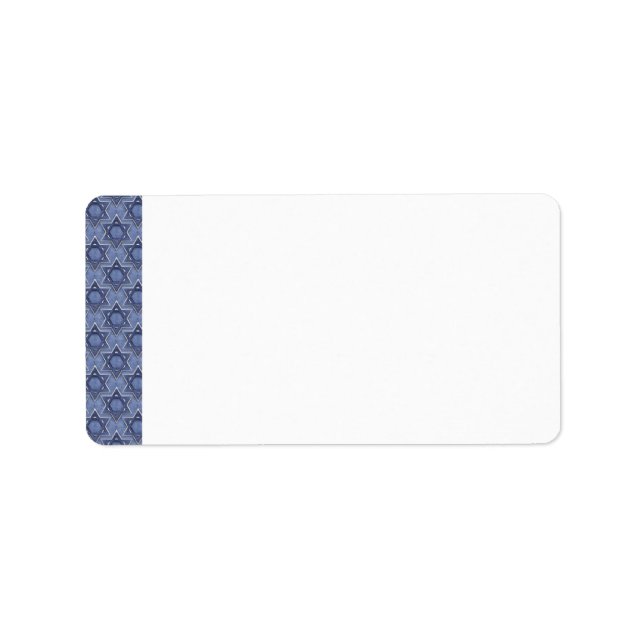 KRW Star of David Blank Address Label Adressetikett (Framsidan)