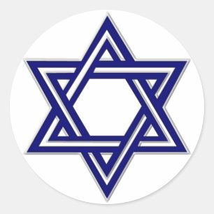 KRW Star of David Seal Runt Klistermärke