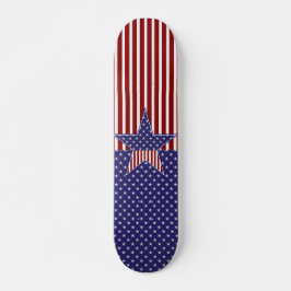 KRW Stars och stripes Old School Skateboard Bräda 21,6 Cm