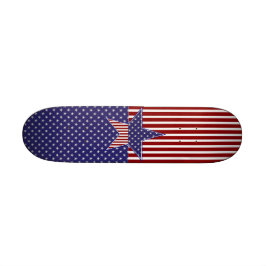 KRW Stars och stripes Old School Skateboard Bräda 21,6 Cm