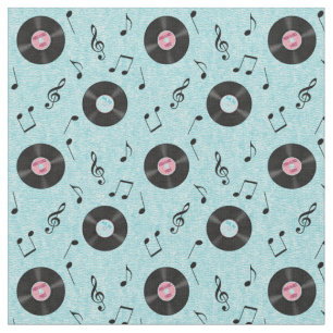 KRW tänder - slösa Retro rekordmusiktyg Tyg
