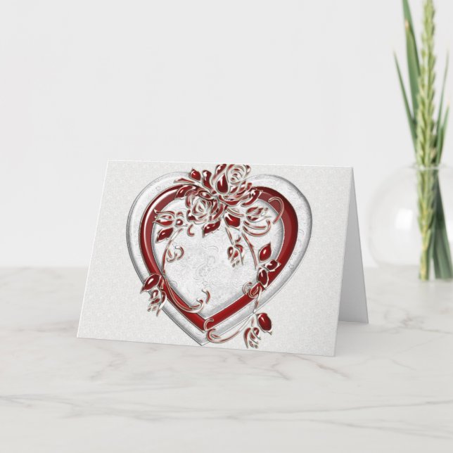 Krw-valentinhjärta Helgkort (Framsida)