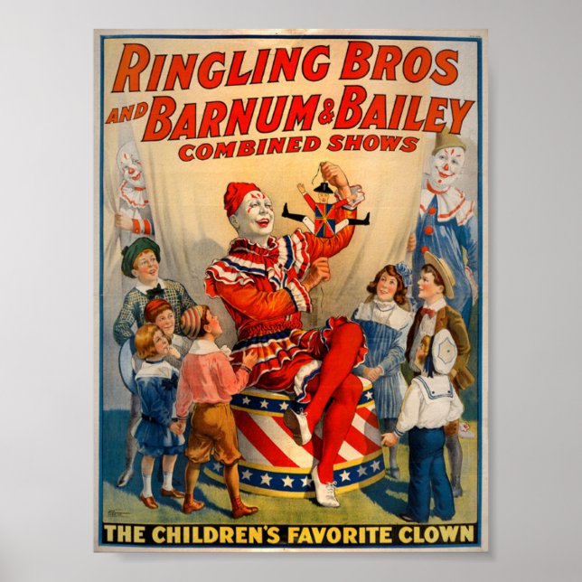 KRW Vintage Circus Clown Poster (Framsidan)