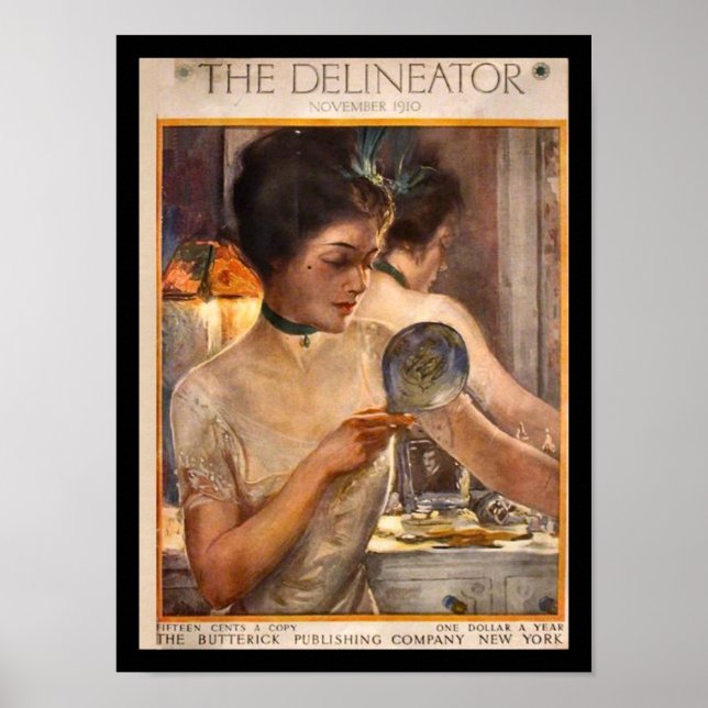 KRW Vintage Delineator 1910 Magazine Print Poster (Framsidan)