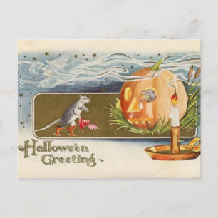 KRW Vintage Halloween Mice Vykort