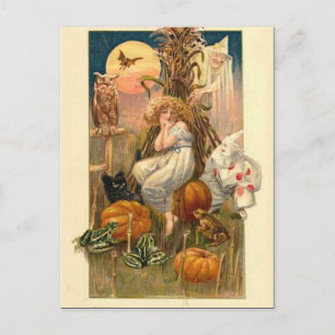 KRW Vintage Halloween Vykort