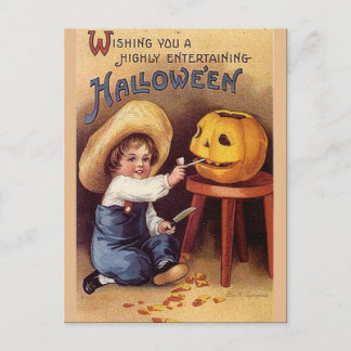 KRW Vintage Halloween Vykort