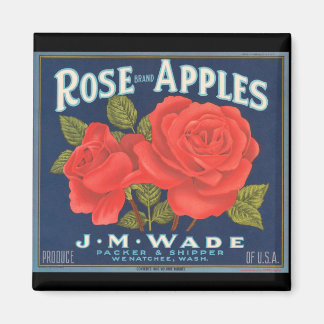 KRW Vintage Ro Apples Fruit Låda etikett Magnet