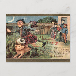 KRW Vintage Scottish Halloween Vykort
