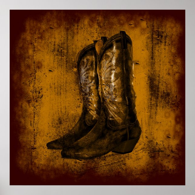 KRW Western Bära CowboyBoots Poster (Framsidan)