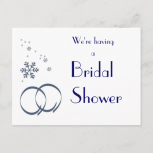 KRW Winter Wedding Anpassningsbar Shower-inbjudan Inbjudan Vykort