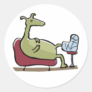 Krya på dig runt klistermärke