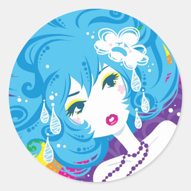krybaby- - Stickers Runt Klistermärke (Framsida)