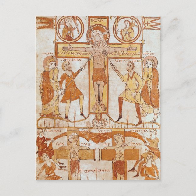 Krycifixion & division av kläder i vykort (Framsida)