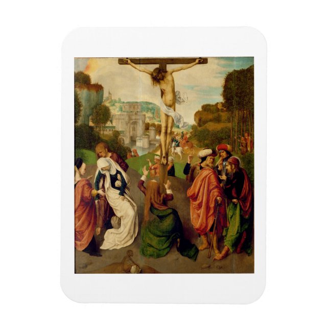 Krycifixion (olja på panel) magnet (Vertikal)