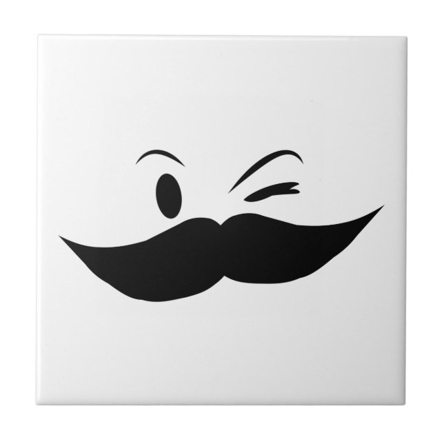 Kryckig mustasch kakelplatta (Framsidan)