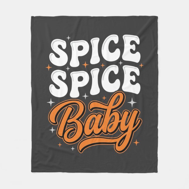 Krydda Krydda Baby Halloween Retro Typografi Desig Fleecefilt (Framsidan)