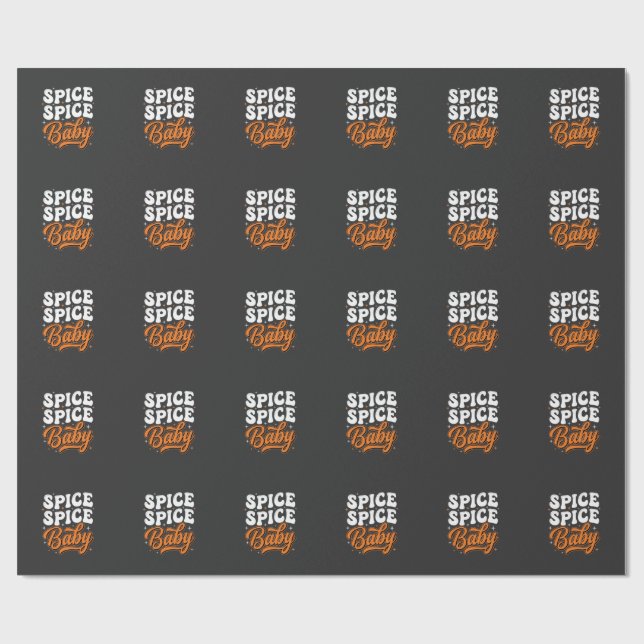 Krydda Krydda Baby Halloween Retro Typografi Desig Presentpapper (Platt)