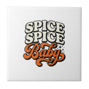 Krydda Krydda Baby Vintage Retro Typografi Tröja D Kakelplatta