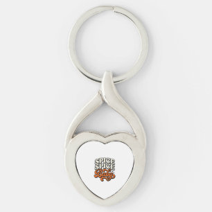 Krydda Krydda Baby Vintage Retro Typografi Tröja D Twisted Heart Silverfärgad Nyckelring