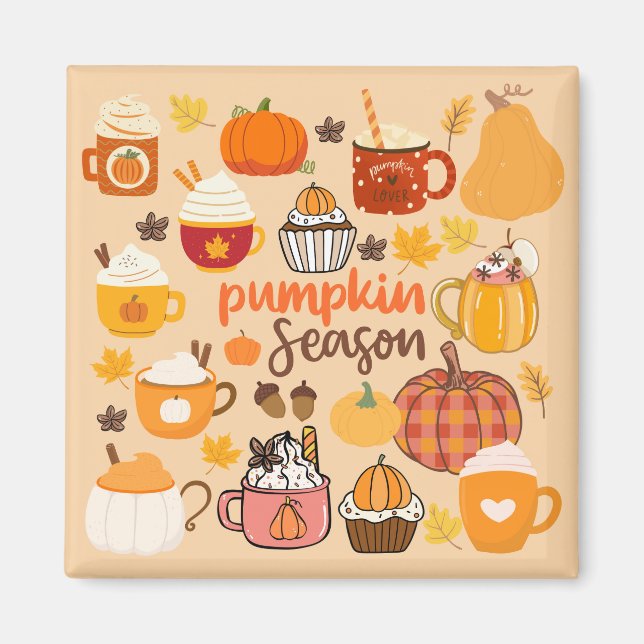 Kryddad Pumpasäsong Magnet (Framsidan)