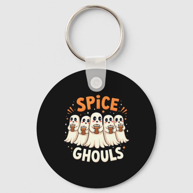 Kryddghosts Halloween-spöke Pumpa Nyckelring (Framsida)