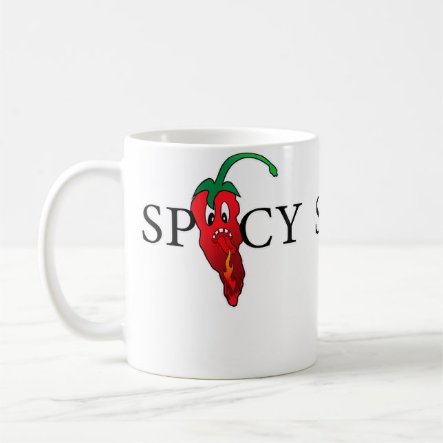 Kryddig Chilly Peppar Emoticon Kryddig Emoticon Ch Kaffemugg (Vänster)