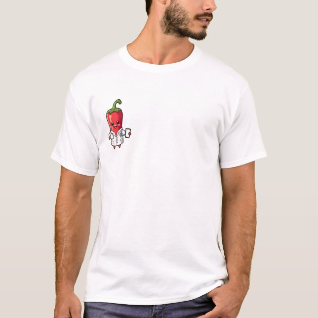 Kryddig Doktor Chili Karaktär T Shirt (Framsida)