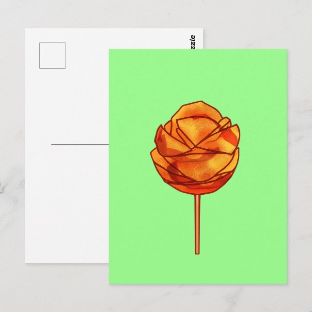 Kryddig Mango På En Pinne Vykort (Fram/baksida)