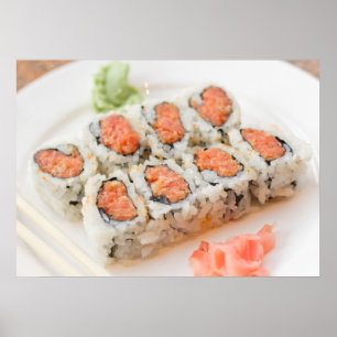 Kryddiga tonfiskrullSushi Poster