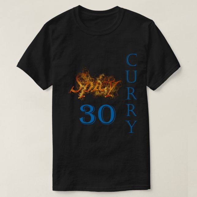 Kryddigt flamma för curry #30 avfyrar tee shirt (Design framsida)