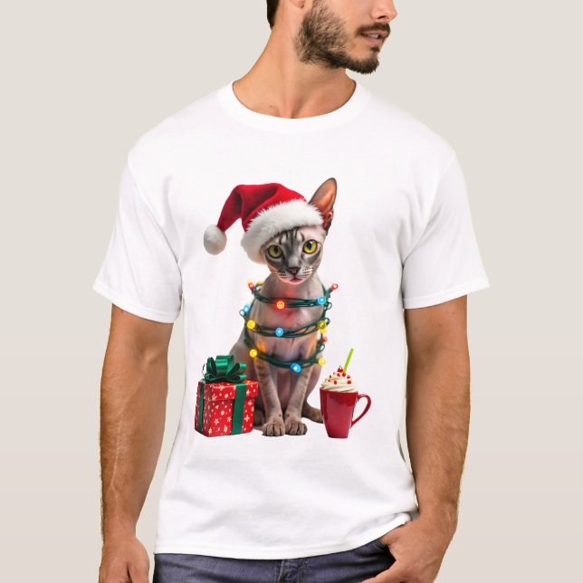 Kryddnejlikor Sphynx katt Ren horn för djurälskare T Shirt (Framsida)