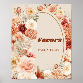 Kryddor av orange beige rost från trädgårdsodling  poster