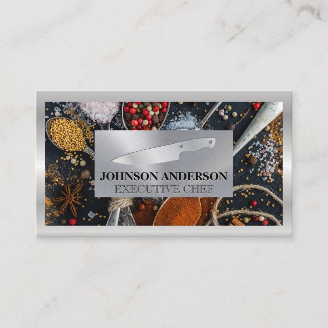 Kryddor | METALL KNIVAR Lojalitetskort (Framsida)