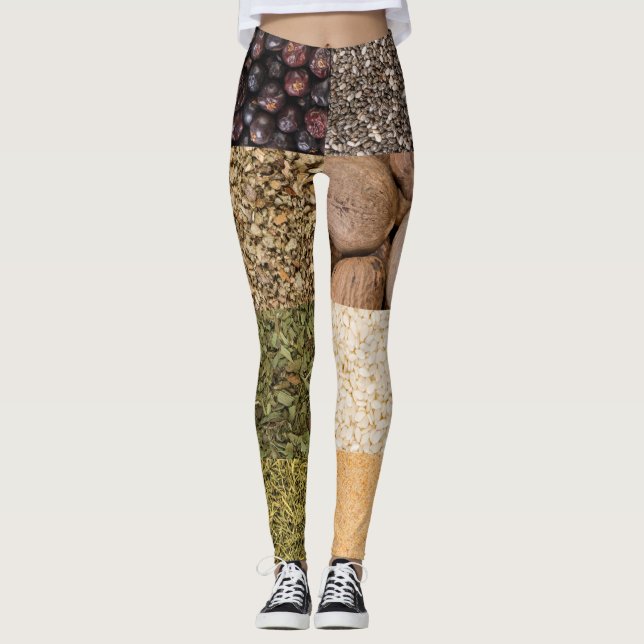 Kryddor och livsmedelsingredienser leggings (Framsida)